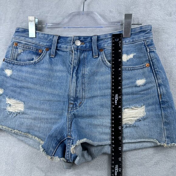 Madewell Jean Shorts Womens Size 29 Relaxed Denim Distressed High Rise Blue - Picture 7 of 9